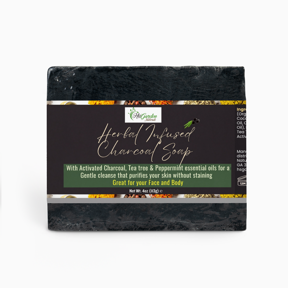 Herbal Infused Charcoal Soap