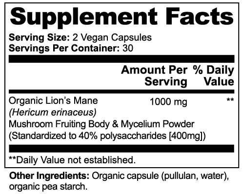 Lion's Mane Mushroom Extract Capsules