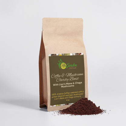 Coffee & Mushroom Clarity Boost- Lion’s Mane & Chaga 4oz