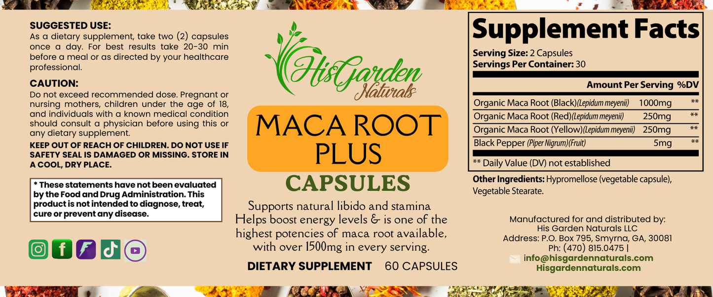 Maca Root Plus