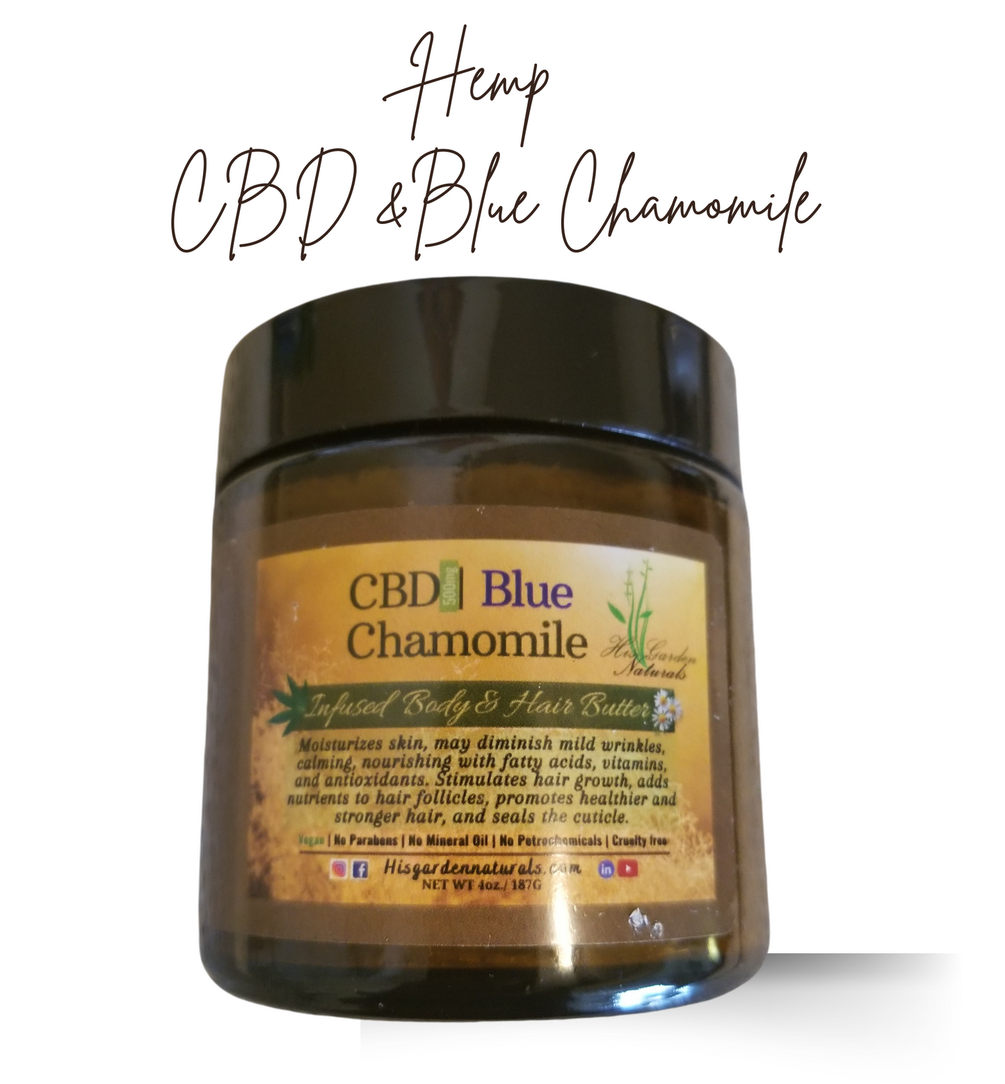 CBD Blue Chamomile Massage, Body & Hair Butter (4oz.)