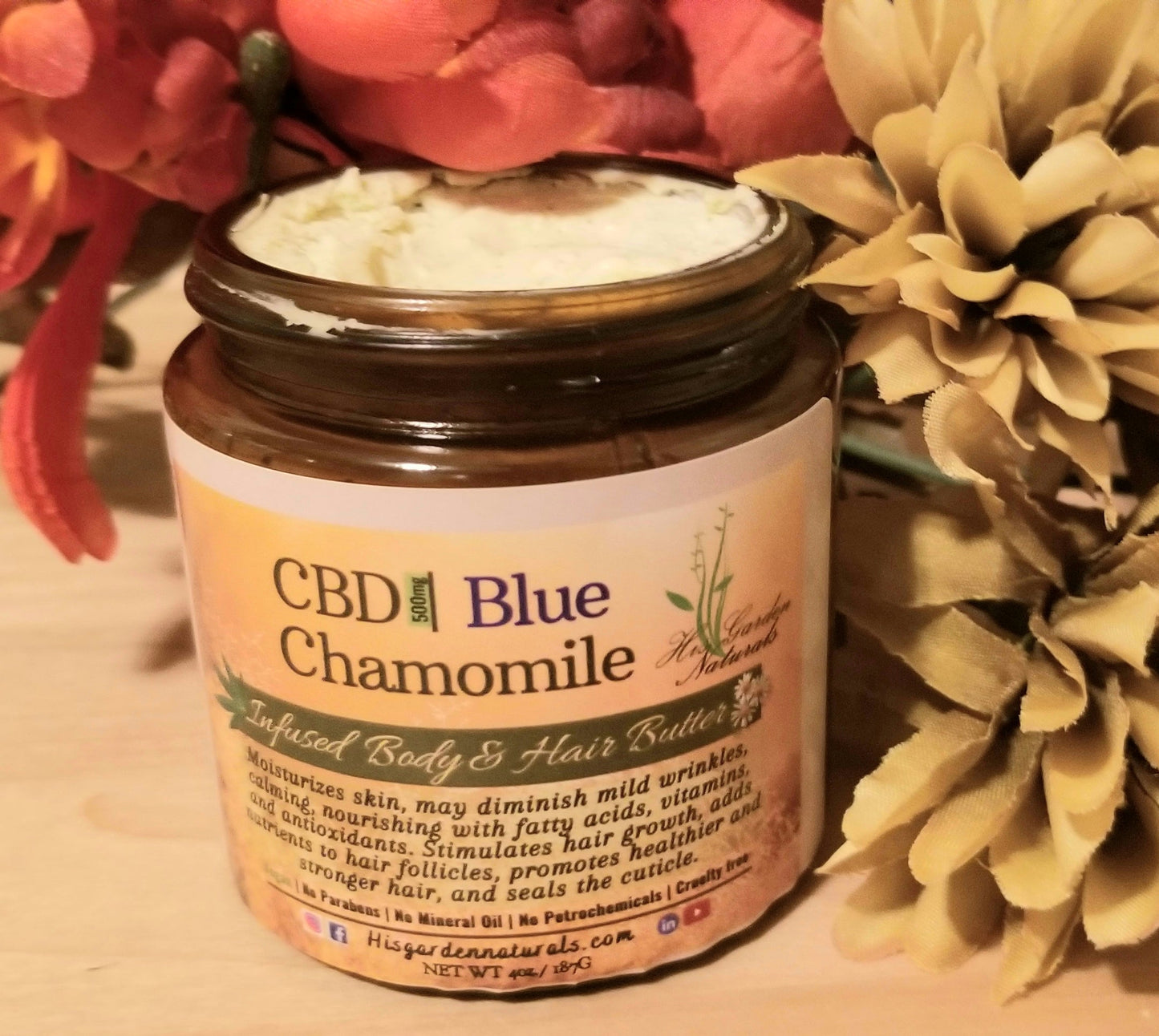 CBD Blue Chamomile Massage, Body & Hair Butter (4oz.)