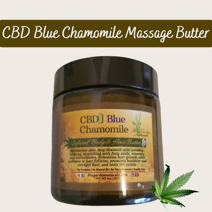 CBD Blue Chamomile Massage, Body & Hair Butter (4oz.)